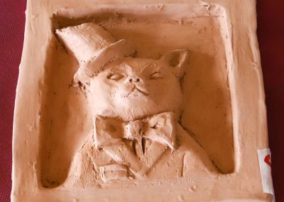 "THE CAT IN THE HAT", BAZZUCCO AURORA - Ceramica Artistica